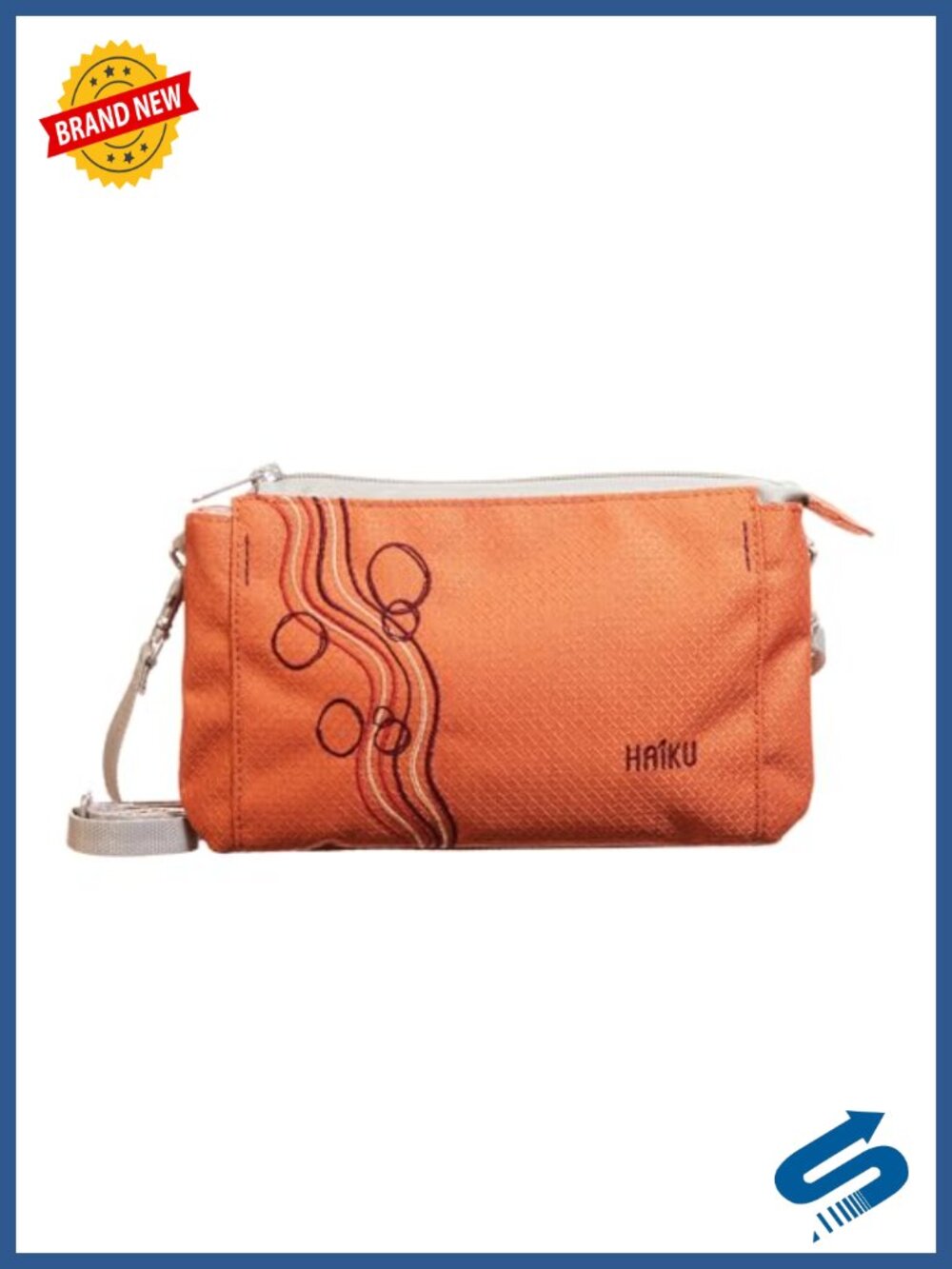 RFID Blocking Crossbody Wristlet Wallet Polyester 3 Compartments 6 Card Slots